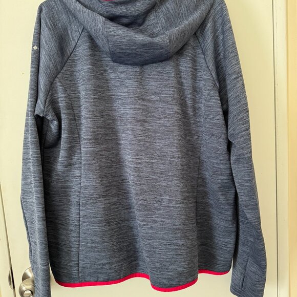 Columbia Women's Gray Hoodie with Pink Trim Pullover Size XL - Picture 6 of 14